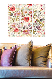 Quadro Decorativo em MDF Multicolor – Conjunto de 3 Peças, 20x50 cm cada (70x50 cm total), Espessura 3 mm