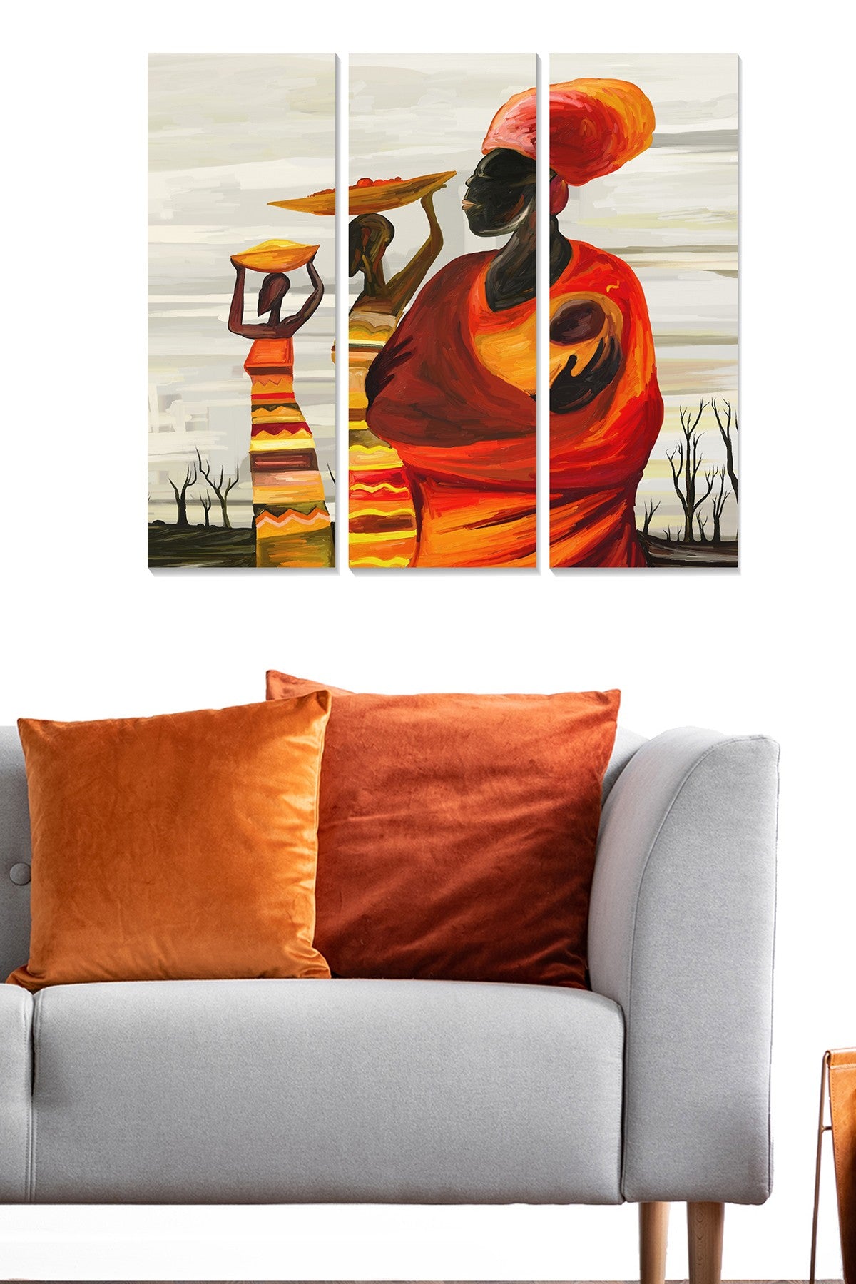 Quadro Decorativo em MDF Multicolor — Conjunto de 3 Peças, 70x50 cm (Espessura 3 mm)