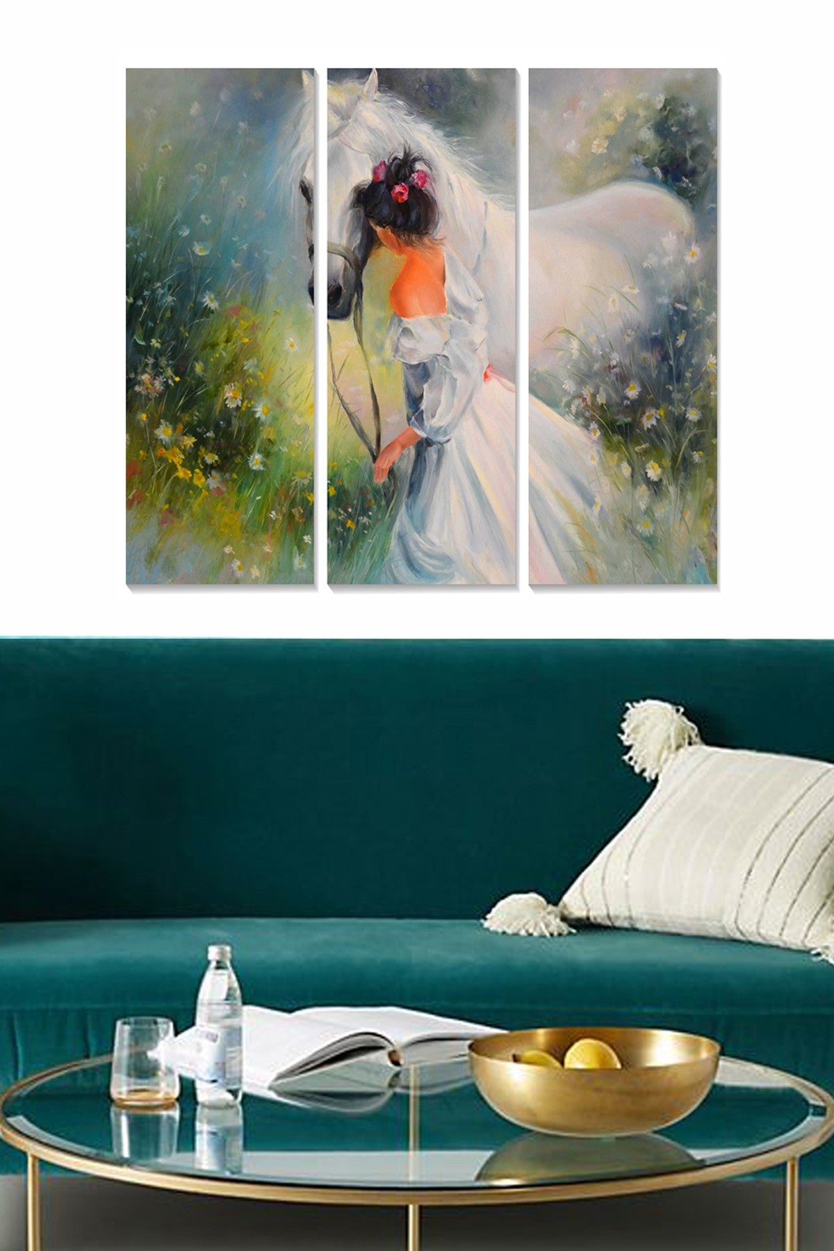 Quadro Decorativo em MDF Multicolor (3 Peças) – 70x50 cm