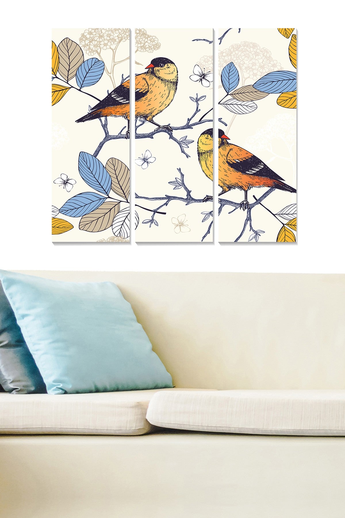 Quadro Decorativo em MDF Multicolor – Conjunto 3 Peças (20x50 cm cada) – Tamanho Total 70x50 cm – Espessura 3 mm