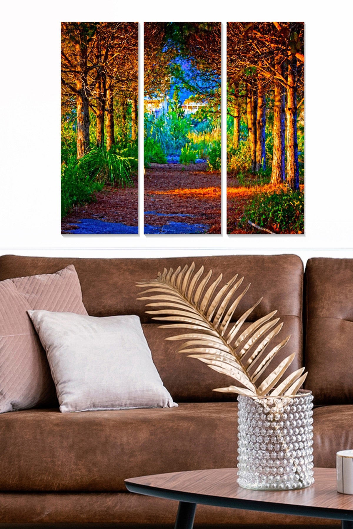 Quadro Decorativo em MDF Multicolor – Conjunto 3 Peças (20x50 cm cada, 70x50 cm total, 3 mm) | MDF6638294