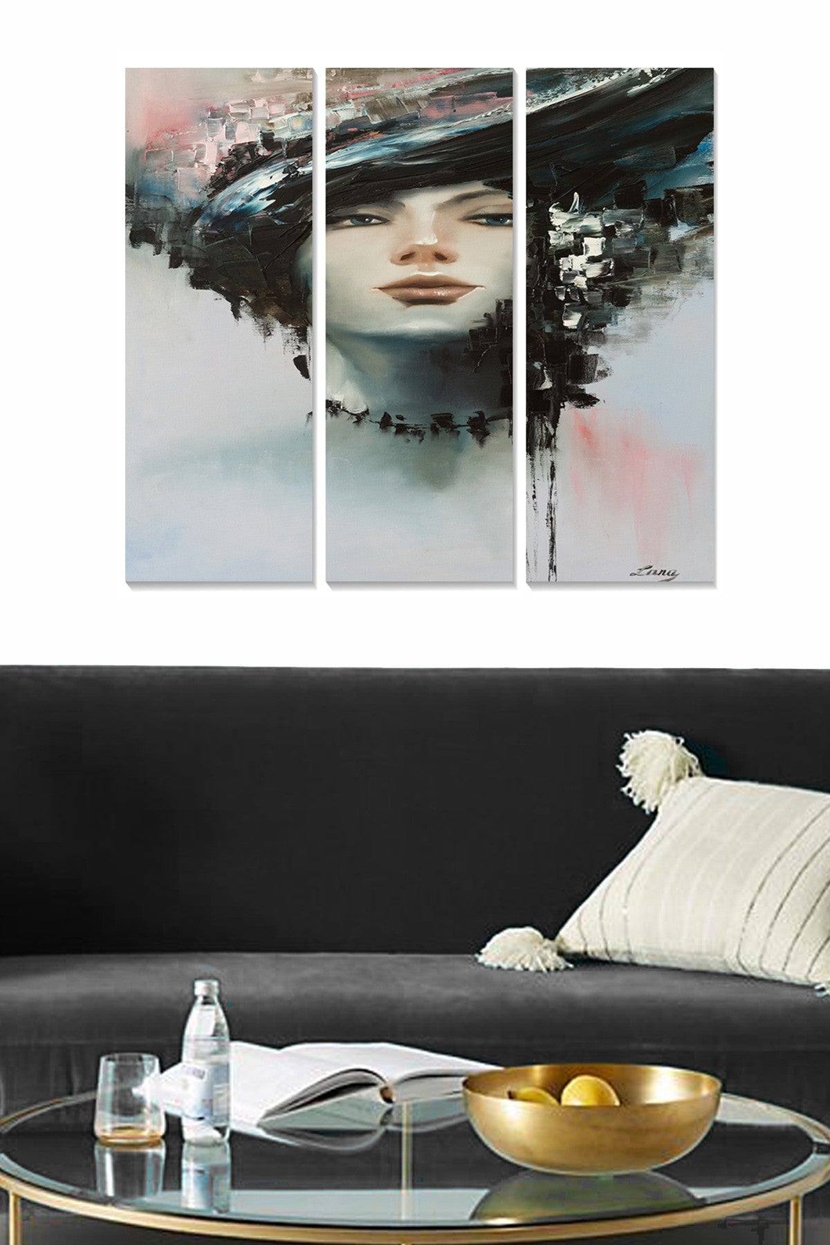 Quadro Decorativo em MDF Multicolor – Conjunto 3 Peças (20x50 cm cada), Total 70x50 cm, Espessura 3 mm