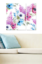 Quadro Decorativo em MDF Multicolor – Conjunto de 3 Peças (20x50 cm cada; Total 70x50 cm), Espessura 3 mm