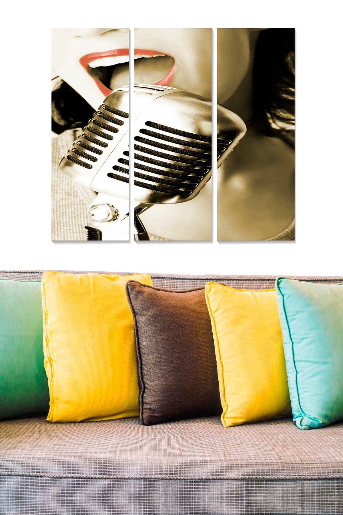 Quadro Decorativo em MDF (3 Peças) Multicolor — 20 x 50 cm cada (total 70 x 50 cm), espessura 3 mm