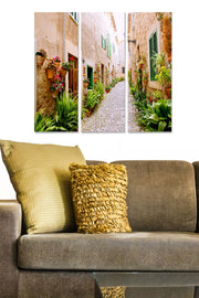 Quadro Decorativo em MDF (3 Peças) Multicolor – 70x50 cm Total, 3 mm de Espessura | MDF6835755