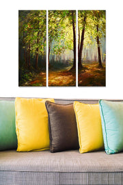 Quadro Decorativo em MDF Multicolor (Conjunto 3 Peças) – 20x50 cm cada, Tamanho Total 70x50 cm, Espessura 3 mm