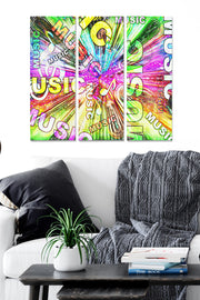 Quadro Decorativo em MDF Multicolor — Conjunto de 3 Peças, 70x50 cm (MDF 3 mm) | MDF69932