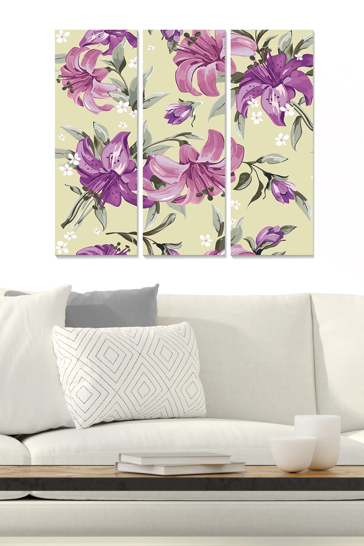 Conjunto de Quadros Decorativos em MDF (3 Peças) Multicolor — Total 70x50 cm (cada 20x50 cm), MDF 3 mm (Ref. MDF70255894)