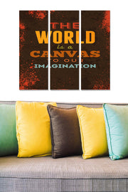 Conjunto de Quadros Decorativos em MDF Multicolor (3 Peças) – 70 x 50 cm, 3 mm