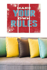 Conjunto de 3 Quadros Decorativos em MDF, Multicolor, 70x50 cm (3x 20x50), 3 mm