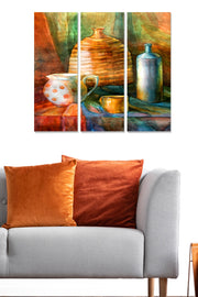 Tríptico Decorativo em MDF Multicolor – 3 Peças, 20x50 cm cada (70x50 cm total), 3 mm