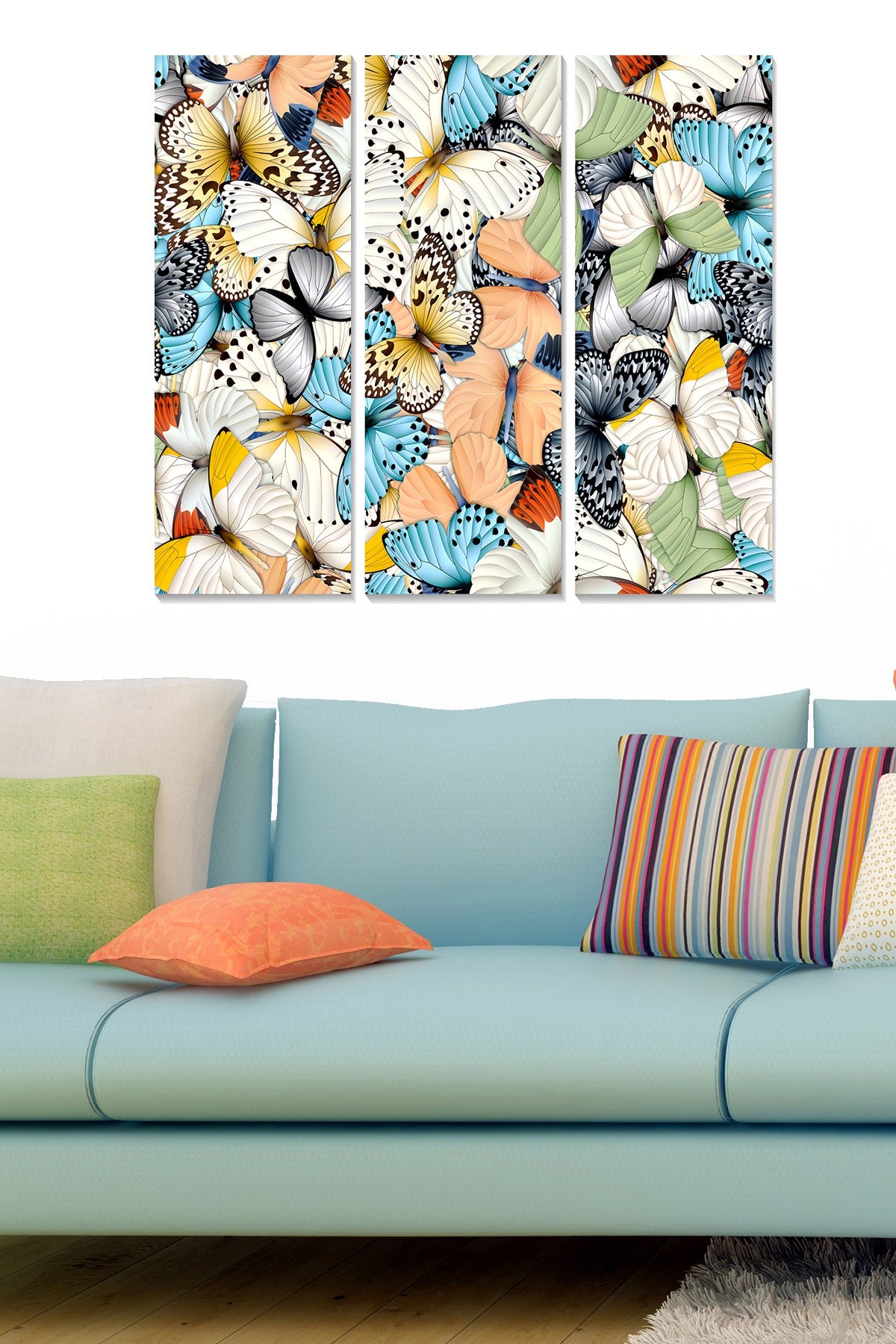 Conjunto de Quadros Decorativos em MDF (3 peças) Multicolor — 70 x 50 cm (total), espessura 3 mm — MDF709257052