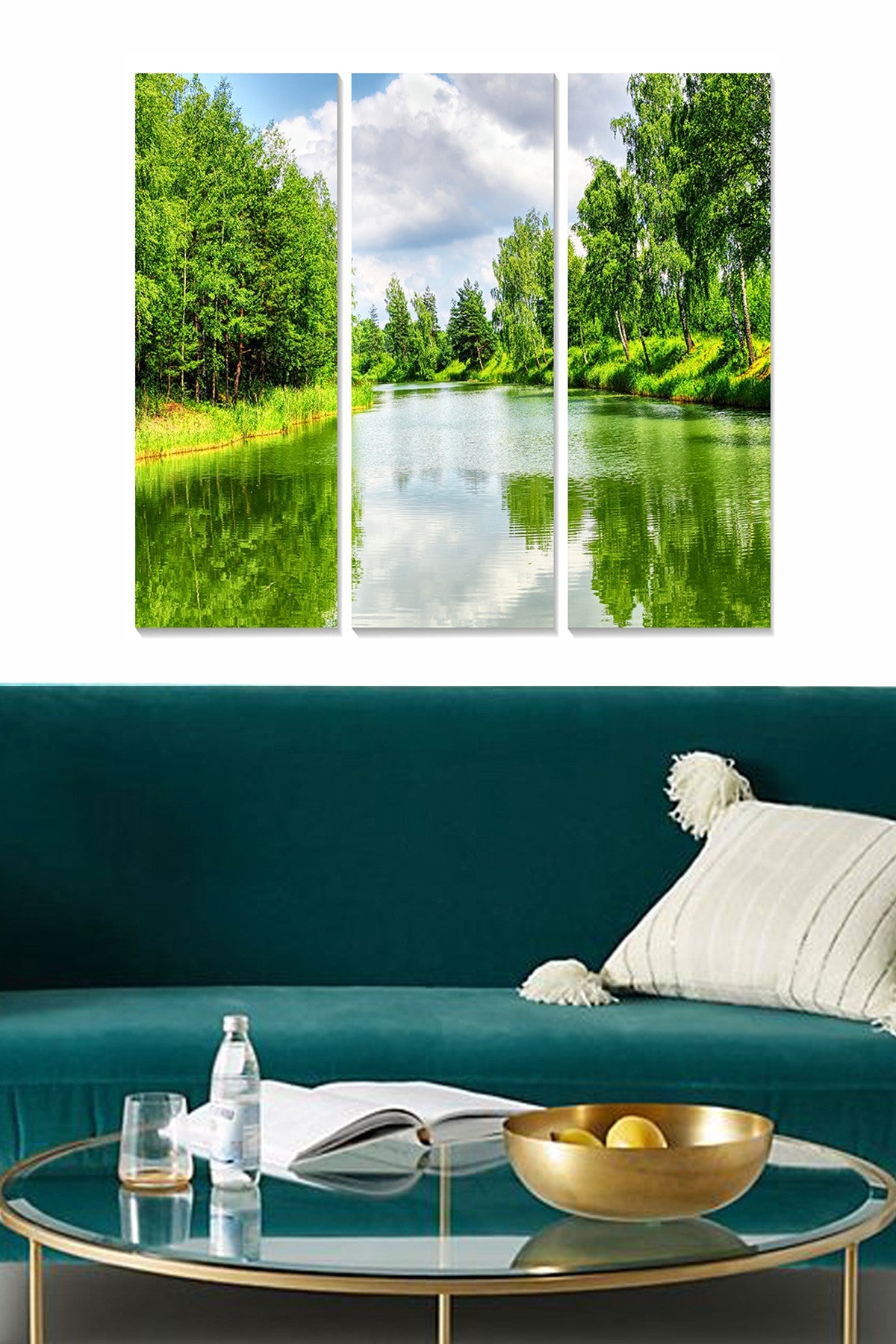 Quadro Decorativo em MDF 100% — Conjunto de 3 Peças, Multicolor, 70 x 50 cm (3 mm) | MDF71090377