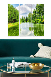 Quadro Decorativo em MDF 100% — Conjunto de 3 Peças, Multicolor, 70 x 50 cm (3 mm) | MDF71090377