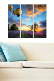 Quadro Decorativo em MDF Multicolor (Conjunto de 3) 70x50 cm, Espessura 3 mm | MDF71296