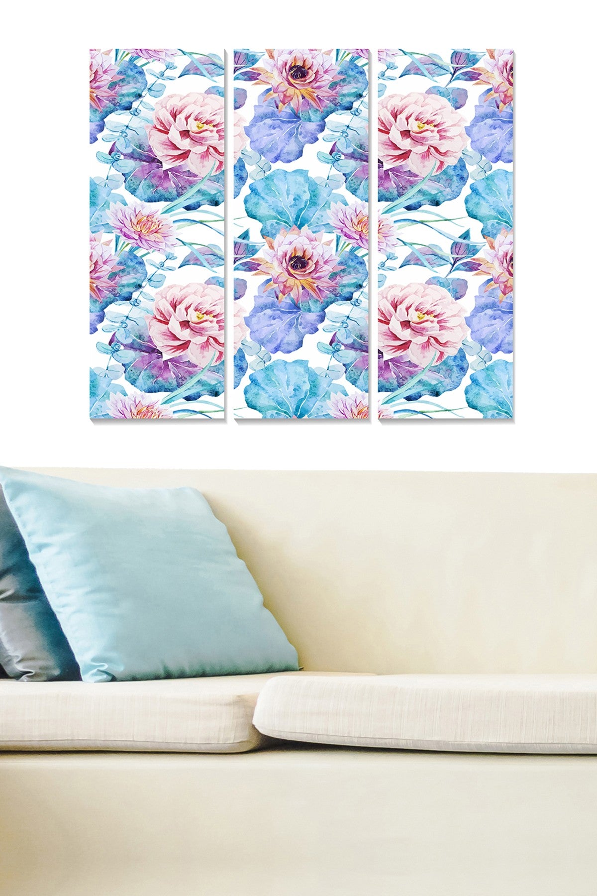 Quadro Decorativo em MDF Multicolor (3 Peças) – 20x50 cm cada, total 70x50 cm – 100% MDF 3 mm – 1 kg – MDF71309391