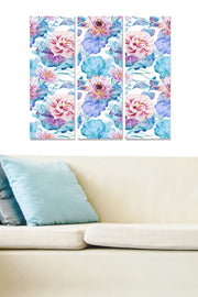 Quadro Decorativo em MDF Multicolor (3 Peças) – 20x50 cm cada, total 70x50 cm – 100% MDF 3 mm – 1 kg – MDF71309391