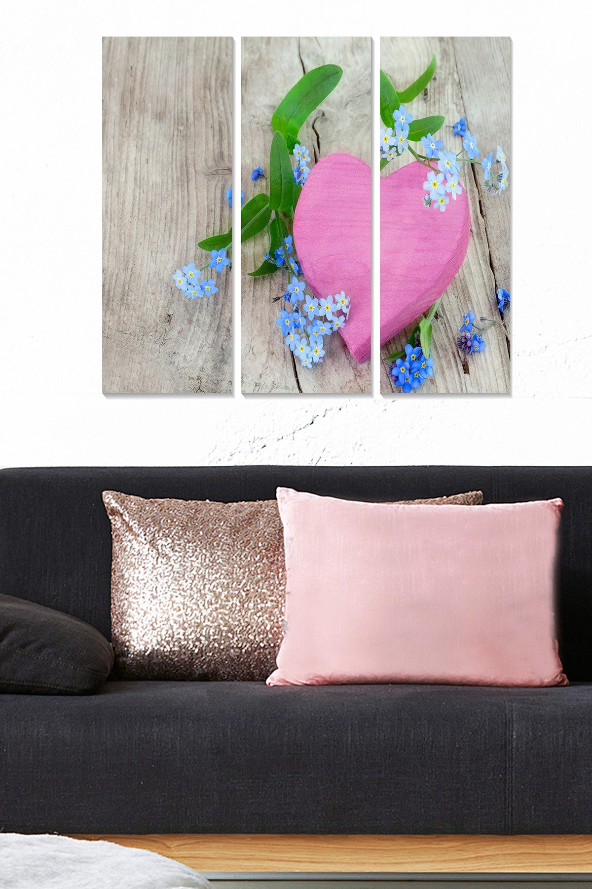 Quadro Decorativo em MDF Multicolor (Conjunto de 3) – 20 x 50 cm cada, Espessura 3 mm, Tamanho Total 70 x 50 cm