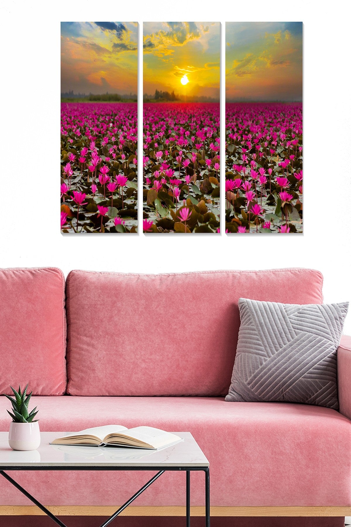 Quadro Decorativo em MDF Multicolor – Conjunto de 3 Peças (20x50 cm cada, total 70x50 cm, espessura 3 mm)