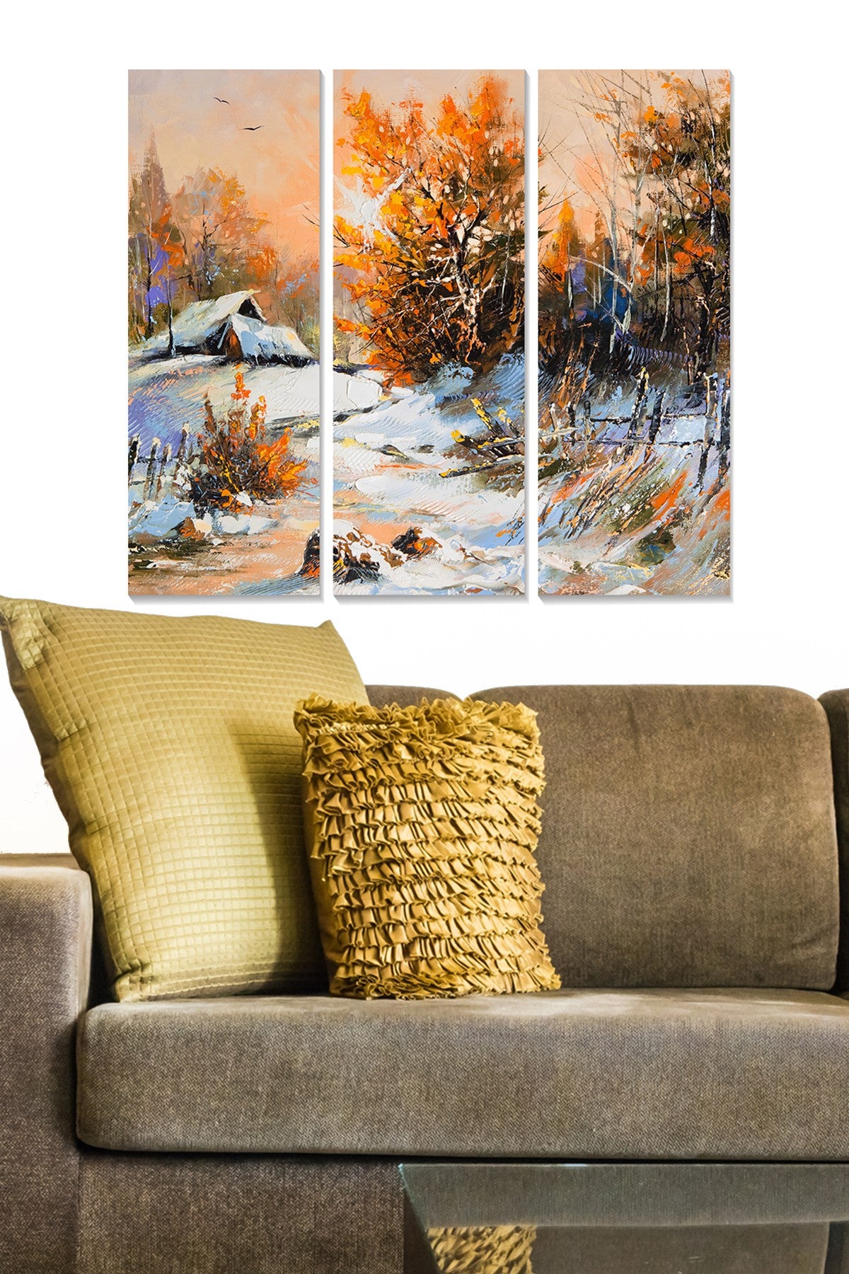 Quadro Decorativo em MDF Multicolor (3 Peças) – 70x50 cm Total, 3 mm – MDF72000070