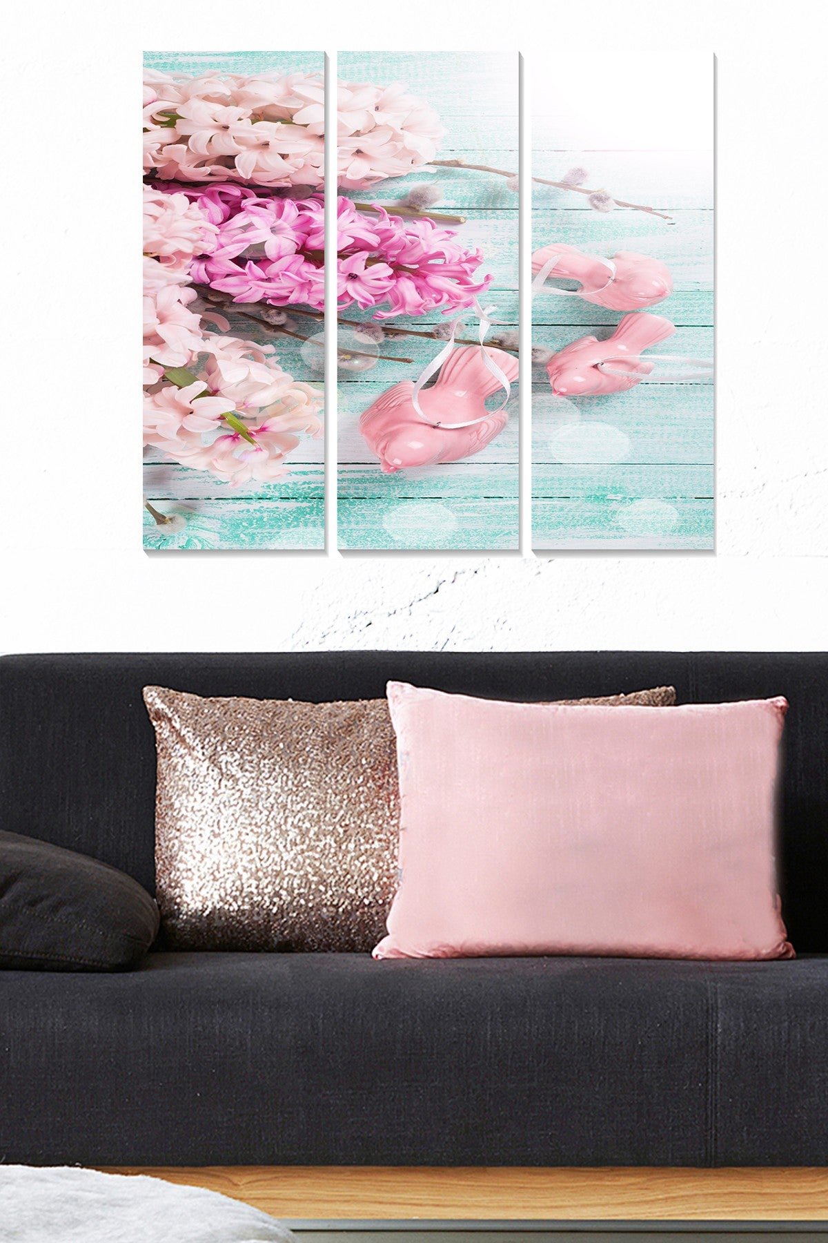 Quadro Decorativo em MDF Multicolorido – Conjunto de 3 Peças (3 mm), 3x20x50 cm, Total 70x50 cm