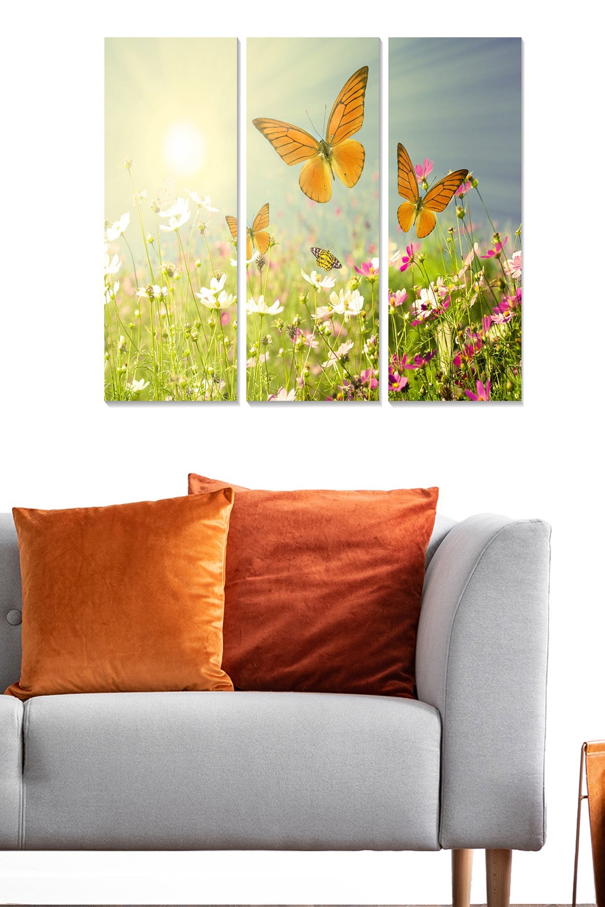 Quadro Decorativo em MDF Multicolor – Conjunto de 3 Peças (20x50 cm cada, total 70x50 cm), MDF 3 mm