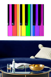 Quadro Decorativo em MDF 100% (3 Peças) Multicolorido – 20x50 cm cada, Total 70x50 cm – MDF7353716