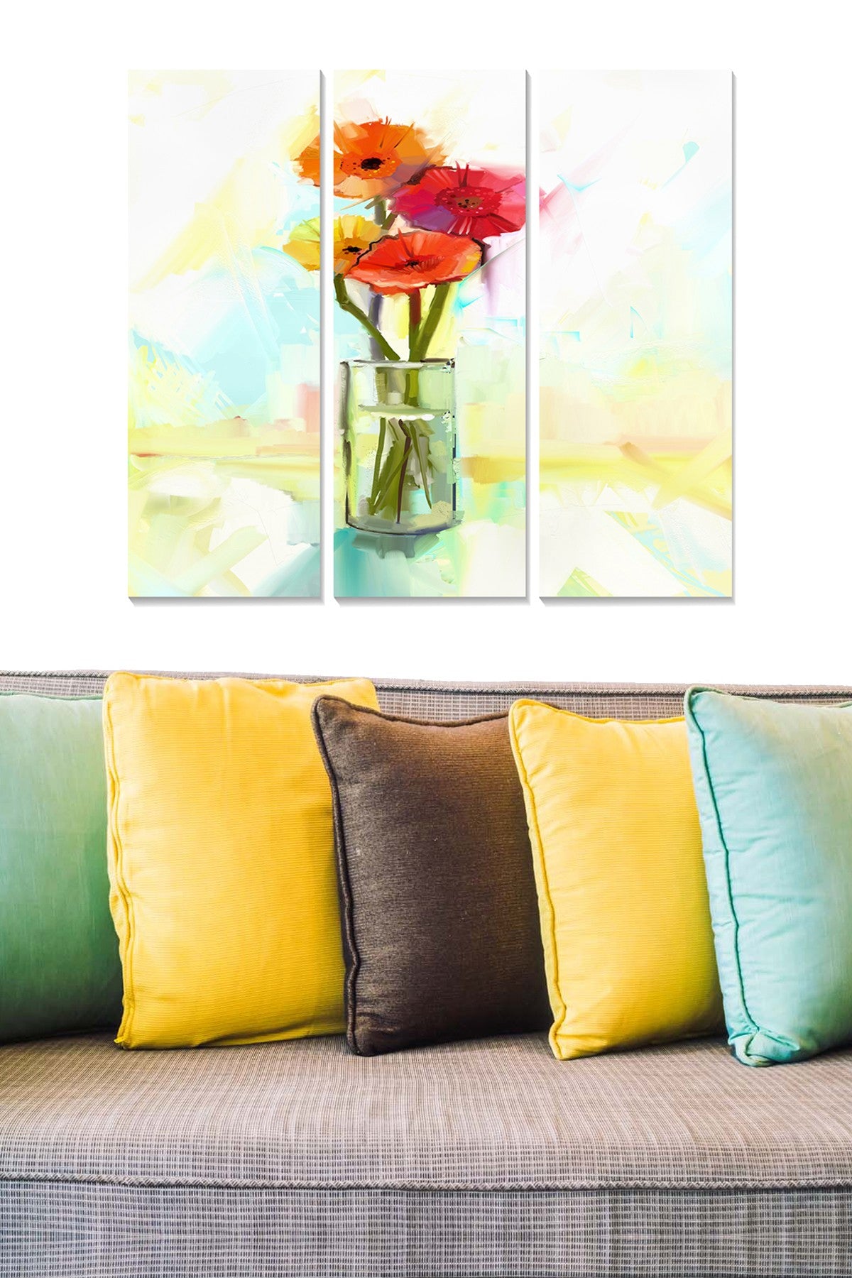 Quadro Decorativo em MDF Multicolor (Conjunto 3 Peças) 70x50 cm, 100% MDF 3 mm – MDF7364933