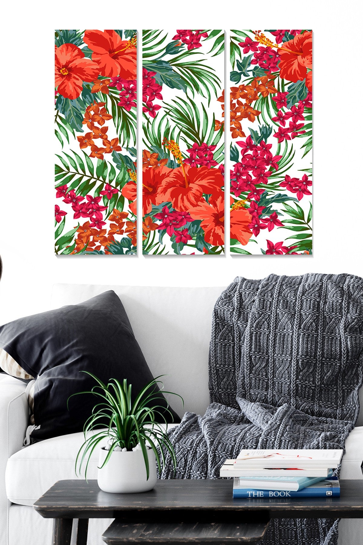 Conjunto de Quadros Decorativos em MDF Multicolor (3 Peças) 20x50 cm — Tamanho Total 70x50 cm | MDF73776533