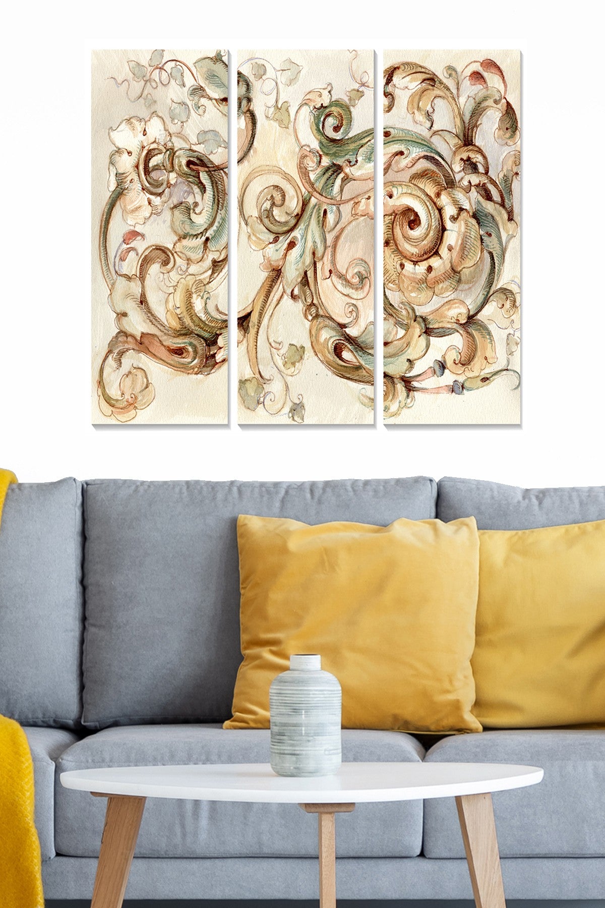 Quadro Decorativo em MDF 100% Multicolor — Conjunto 3 Peças (3 mm, 20x50 cm cada, 70x50 cm total)
