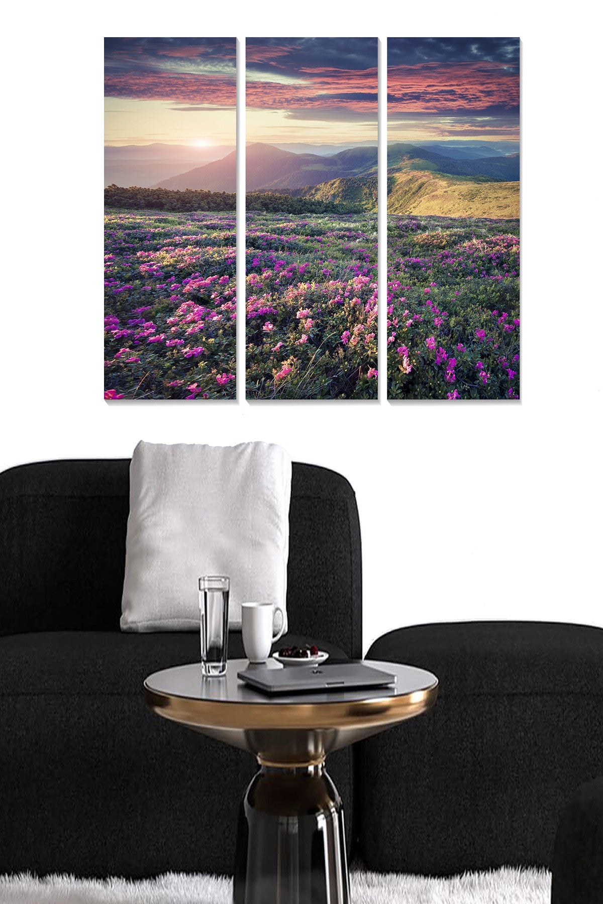 Quadro Decorativo em MDF Multicolor (Conjunto de 3 Peças) — Total 70 x 50 cm, MDF 3 mm