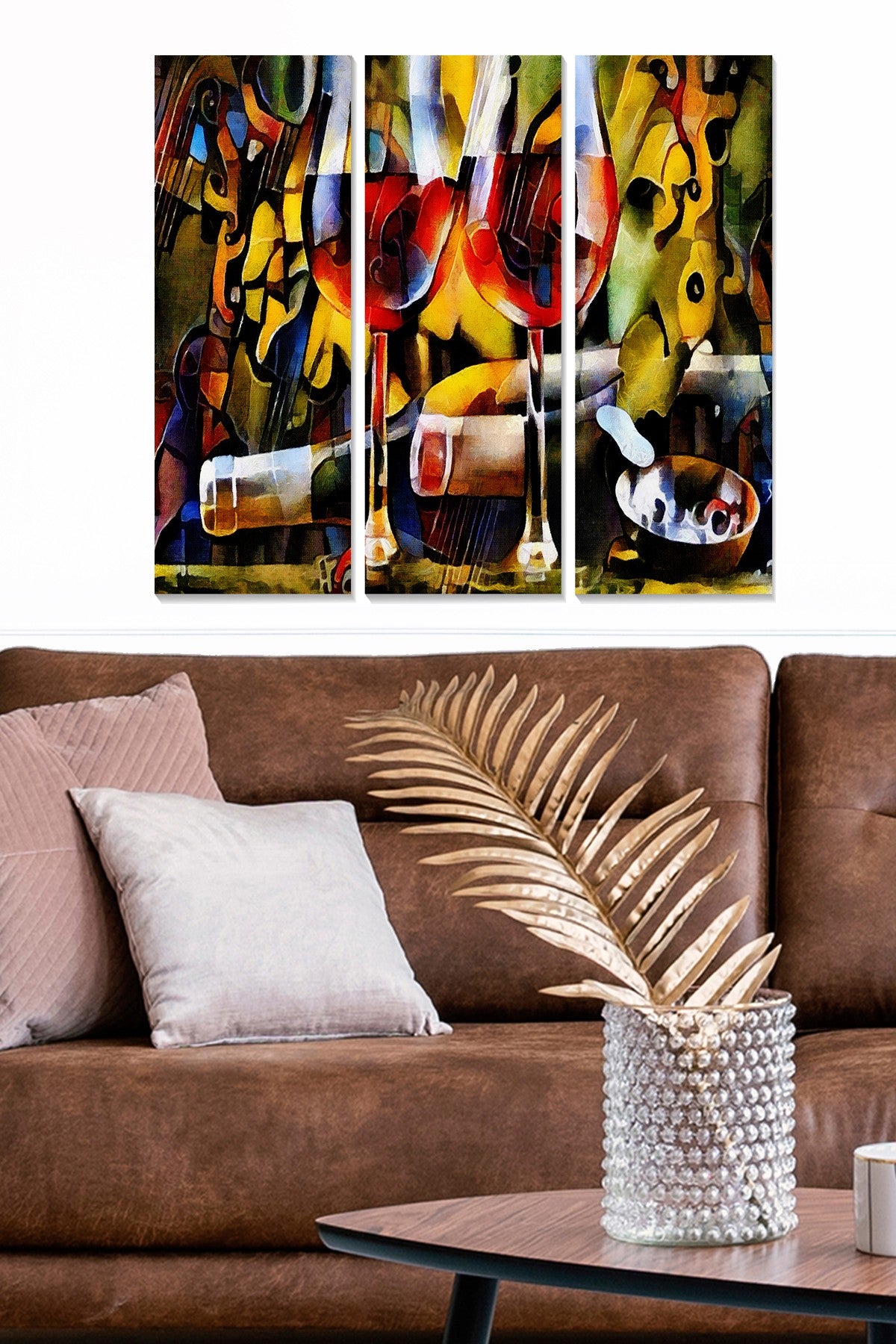 Quadro Decorativo em MDF Multicolor (3 Peças) – 70x50 cm, Espessura 3 mm