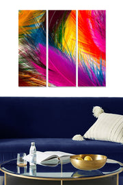 Quadro Decorativo em MDF Multicolor (3 Peças) – 70x50 cm total | 20x50 cm cada | Espessura 3 mm