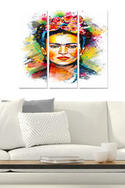 Quadro Decorativo em MDF Multicolor – Conjunto de 3 Peças, 100% MDF 3 mm, Total 70x50 cm (3× 20x50 cm)