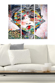 Quadro Decorativo em MDF Multicolor (3 Peças) – Total 70x50 cm, Espessura 3 mm