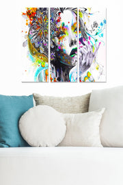 Quadro Decorativo em MDF Multicolor (3 Peças) 20x50 cm cada | Tamanho Total 70x50 cm | MDF 100% 3 mm | Ref. MDF7436501598570