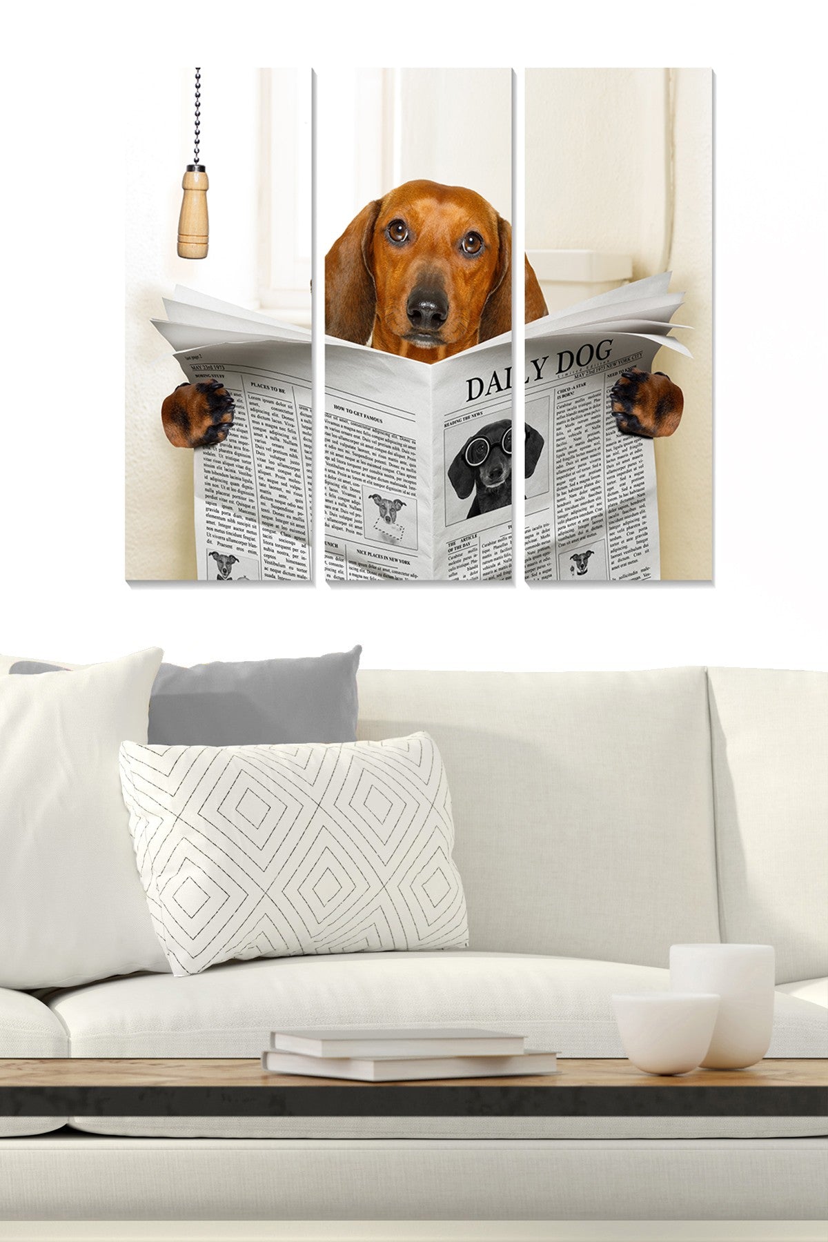 Quadro Decorativo em MDF – Conjunto de 3 Peças, Multicolor, 70 x 50 cm (MDF 3 mm)