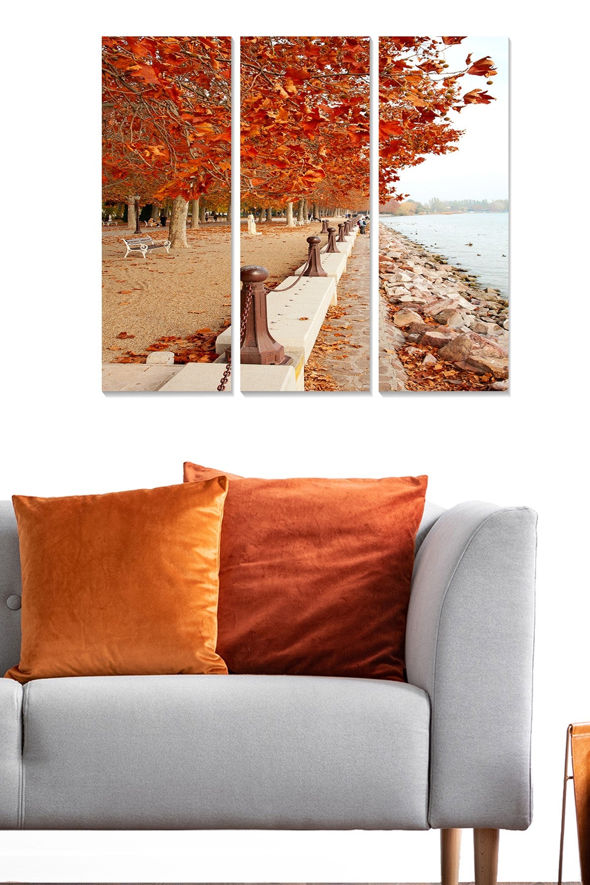 Quadro Decorativo em MDF Multicolor – Conjunto de 3 Peças (20x50 cm cada, 70x50 cm total), 3 mm