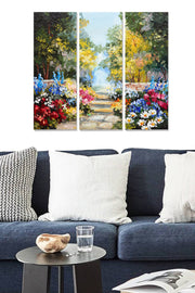 Quadro Decorativo em MDF (Conjunto de 3 Peças), Multicolor — 70x50 cm (3x 20x50) | MDF 3 mm