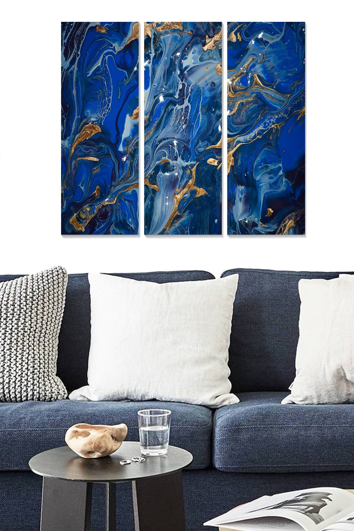 Quadro Decorativo MDF Multicolor (3 Peças) – 20x50 cm cada | Total 70x50 cm | 100% MDF 3 mm