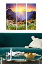 Tríptico Decorativo em MDF, Multicolor, 70x50 cm (3x20x50 cm), Espessura 3 mm