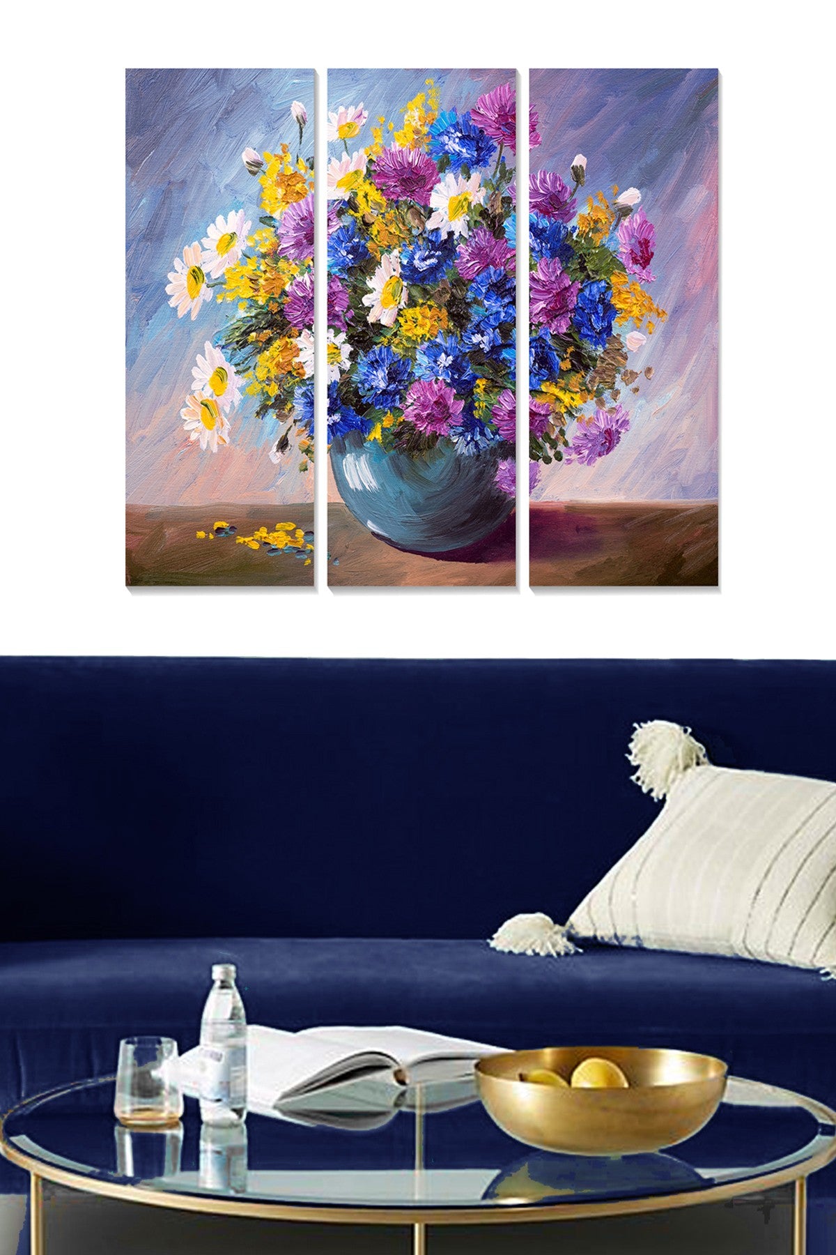 Conjunto de Quadros Decorativos em MDF (3 Peças) Multicolor – 70 x 50 cm