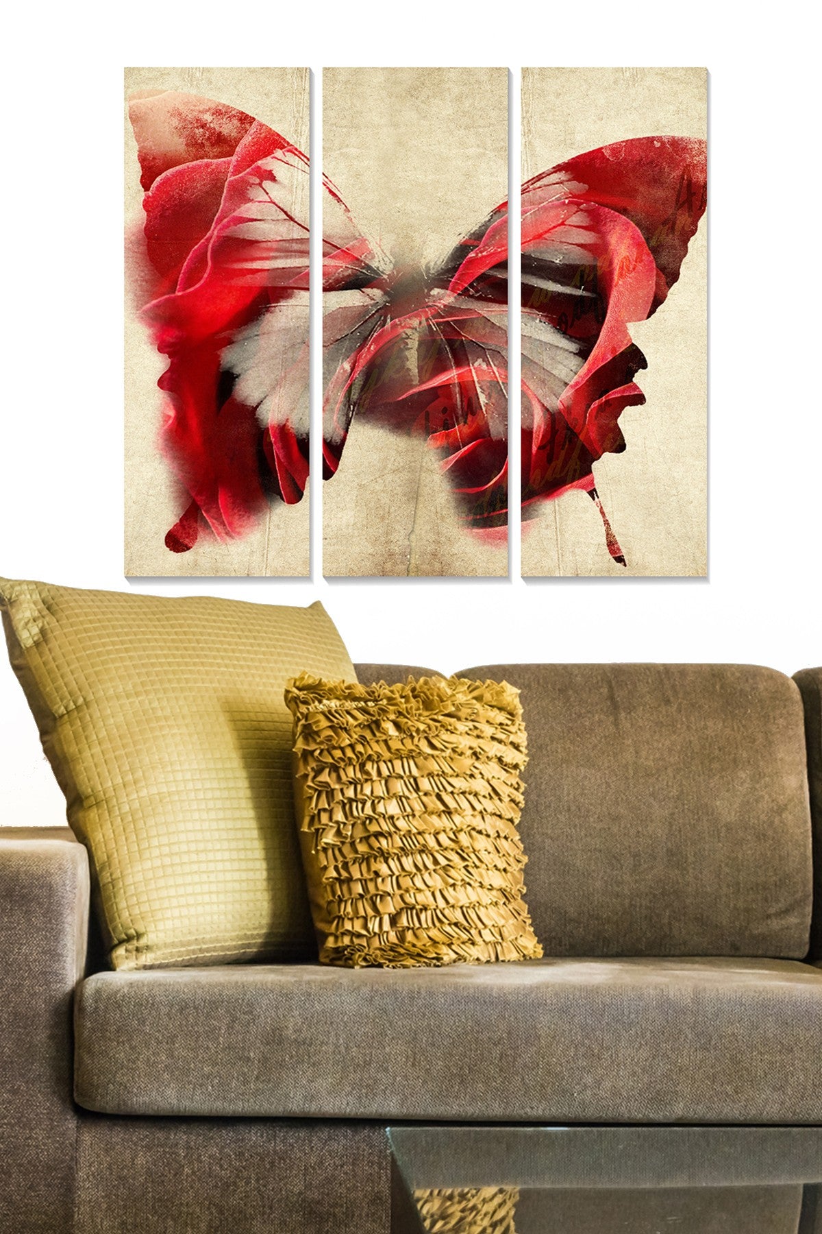 Conjunto de 3 Quadros Decorativos em MDF Multicolor — 20x50 cm (cada), Total 70x50 cm, Espessura 3 mm