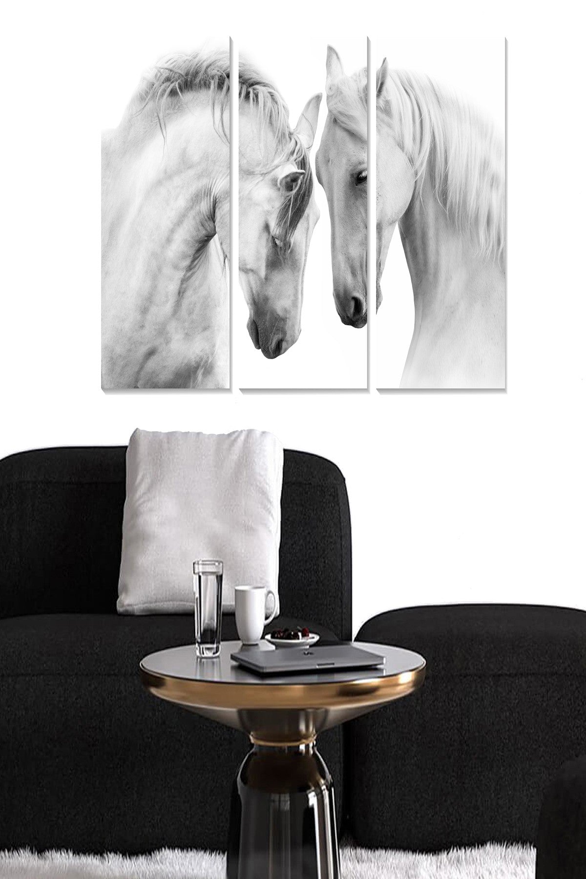 Tríptico Decorativo em MDF, Multicolor, 3 Peças – 70 x 50 cm