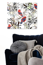 Quadro Decorativo em MDF Multicolor – Conjunto de 3 Peças (20x50 cm cada, total 70x50 cm, espessura 3 mm)