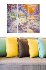 Quadros Decorativos em MDF Multicolor (3 Peças) – 20x50 cm cada, 70x50 cm total, 3 mm – MDF7841236