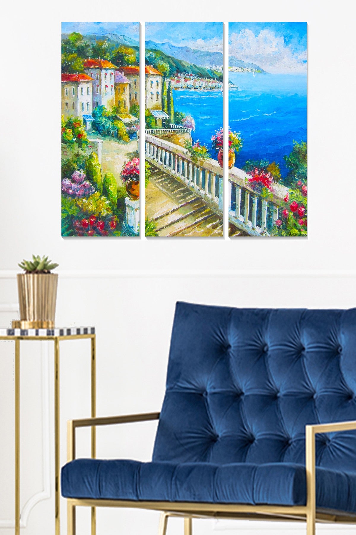 Quadro Decorativo em MDF Multicolor (3 Peças) 20x50 cm cada, Tamanho Total 70x50 cm, MDF 100% 3 mm – MDF7841634