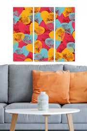 Quadro Decorativo em MDF Multicolor – Conjunto de 3 Peças (20 x 50 cm cada), Tamanho Total 70 x 50 cm, Espessura 3 mm