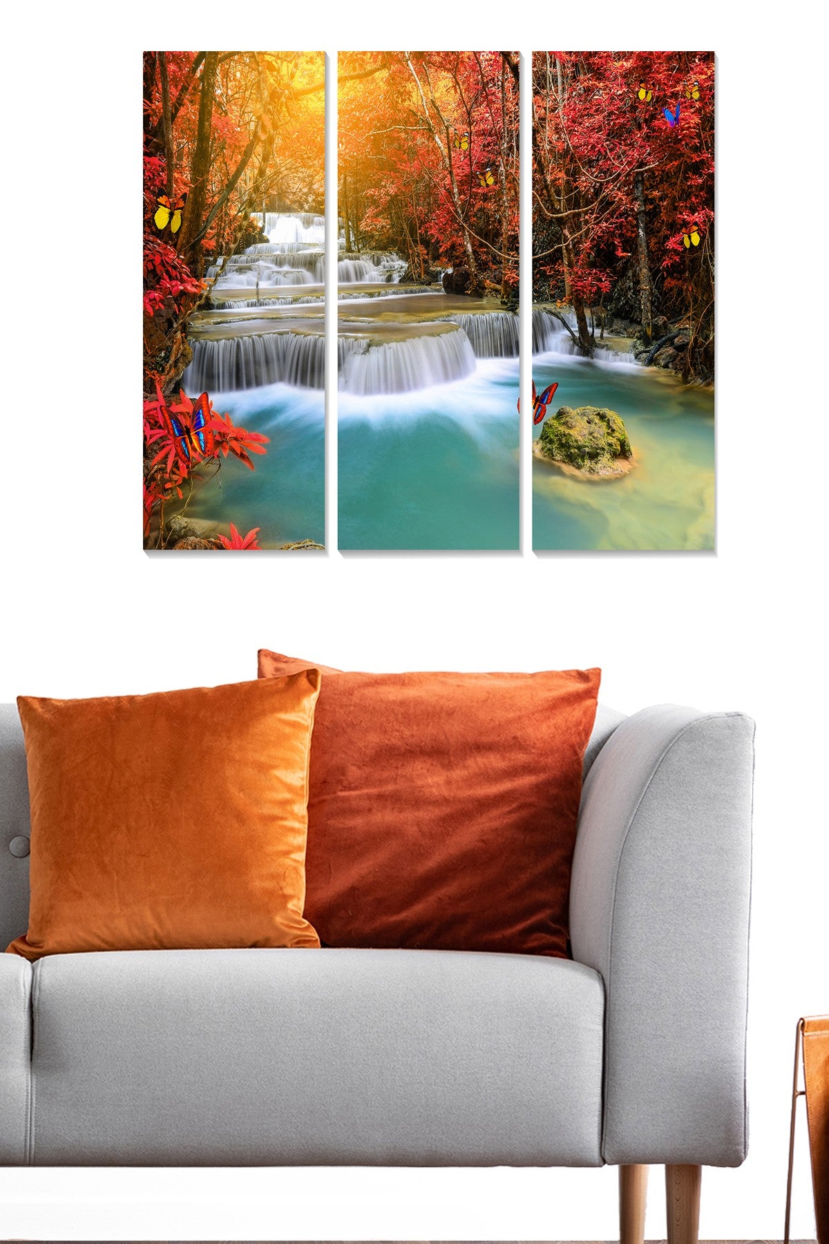 Tríptico Decorativo em MDF (3 Peças) Multicolor – 70x50 cm