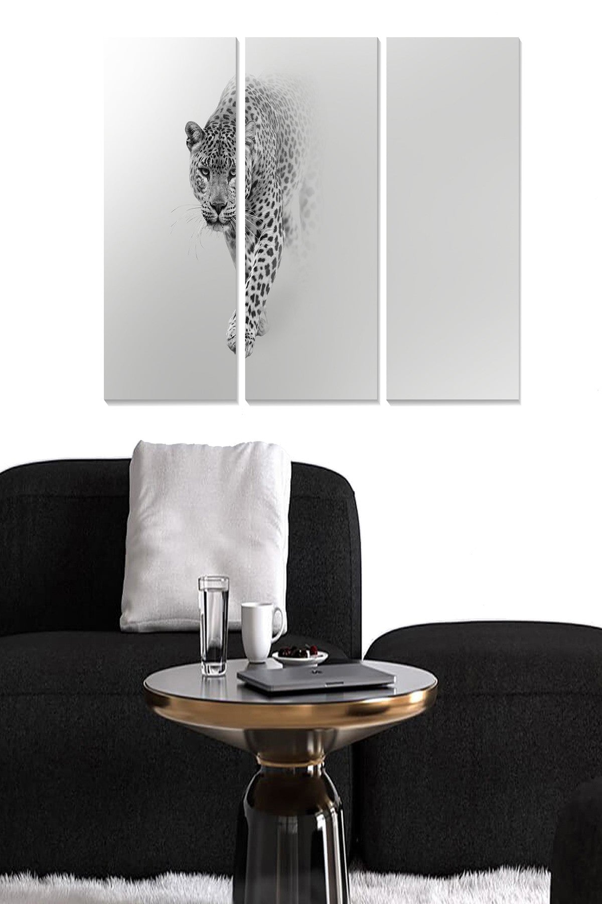 Tríptico Decorativo em MDF Multicolor – 3 Peças (20x50 cm) | Tamanho Total 70x50 cm